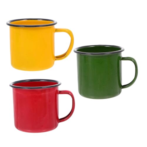 WEKADRIN 3 Stück Teiliges Bunte Emaille Becher Kleine Gesunde Wassertassen für Rutschfestes Leichtes Retro Design Bruchsichere Milchbecher für Zuhause und Unterwegs WEKADRIN 3 Stück Teiliges Bunte Emaille Becher Kleine Gesunde Wassertassen für Rutschfestes Leichtes Retro Design Bruchsichere Milchbecher für Zuhause und Unterwegs von WEKADRIN