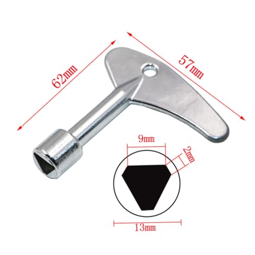 WEKADRIN 3 Stück Teiliges Dreiecksschlüssel Robustem Metall Kompakt und Leicht Ergonomisch Gestaltet für Wasserzähler Aufzugsmagazin demontage Langlebiges Praktisches Werkzeug von WEKADRIN