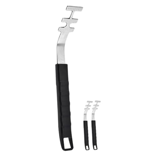 WEKADRIN 3 Stück Teiliges Edelstahl Grillrost Greifer Hitzeschutzbeschichteter Grillrostheber Sicherer Griff für Gasgrills Vielseitiges Bbq Zubehör für Einfaches Handling Heißer von WEKADRIN