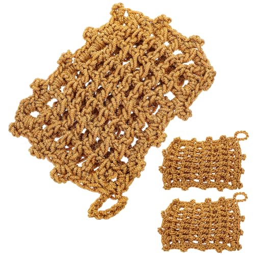 WEKADRIN 3 Stück Teiliges Mesh Spüllappen Küchentücher mit Polyestergewebe Kratzfrei Langlebig Hoher Scheuerkraft Vielseitig Einsetzbar für Geschirr Töpfe Oberflächen und Fettentfernung von WEKADRIN