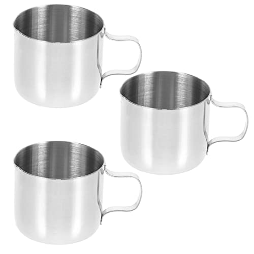 WEKADRIN 3 Stück Teiliges Milchaufschäumer Ergonomisch Komfortabler Griff Glatte Oberfläche Langlebig Vielseitig Verwendbar für Espresso Cappuccino und Heiße Täglich im Einsatz von WEKADRIN