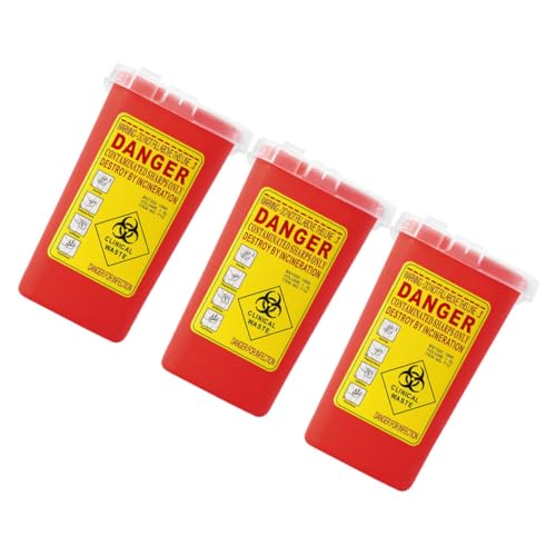 WEKADRIN 3 Stück Teiliges Scharfes Abfallbehälter Klappdeckel Tragbarer Nadelsammelbehälter mit Griff Geeignet für Medizinische Tattoo Laborumgebungen WEKADRIN 3 Stück Teiliges Scharfes Abfallbehälter Klappdeckel Tragbarer Nadelsammelbehälter mit Griff Geeignet für Medizinische Tattoo Laborumgebungen von WEKADRIN