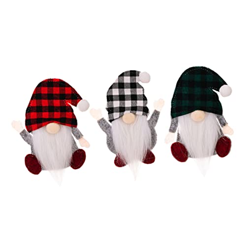 WEKADRIN 3 Stück Teiliges Weihnachts Geschirrhalter mit Gnom Motiv Festliche Bestecktaschen für Gabeln und Löffel Kompakte Tischdekoration in Rot Schwarz Creme und Dunkelgrün für WEKADRIN 3 Stück Teiliges Weihnachts Geschirrhalter mit Gnom Motiv Festliche Bestecktaschen für Gabeln und Löffel Kompakte Tischdekoration in Rot Schwarz Creme und Dunkelgrün für von WEKADRIN