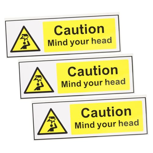 WEKADRIN 3 Stück Warnaufkleber Achtung Kopf Selbstklebende Warnschilder für Niedrige Durchgänge Wetterfest Vielseitig für Innen und Außenbereiche Geeignet WEKADRIN 3 Stück Warnaufkleber Achtung Kopf Selbstklebende Warnschilder für Niedrige Durchgänge Wetterfest Vielseitig für Innen und Außenbereiche Geeignet von WEKADRIN