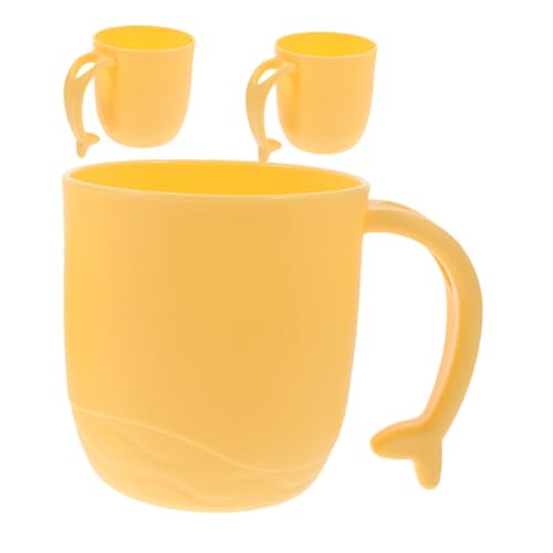 WEKADRIN 3 Stück Zahnputzbecher mit Delphin Griff Großer Kunststoffbecher für Mundspülung Ergonomisch Leicht und Bruchsicher Multifunktional für Bad und Reisen als Trink Waschbecher WEKADRIN 3 Stück Zahnputzbecher mit Delphin Griff Großer Kunststoffbecher für Mundspülung Ergonomisch Leicht und Bruchsicher Multifunktional für Bad und Reisen als Trink Waschbecher von WEKADRIN