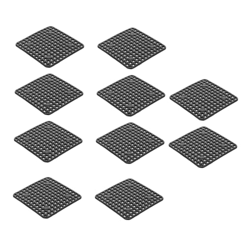 WEKADRIN 30 Stück Kunststoff Blumentopf Mesh Pads Quadratisch Drainagegitter Pflanzenuntersetzer Atmungsaktiv Bodenlochschutz für Pflanzgefäße Garten Zubehör von WEKADRIN
