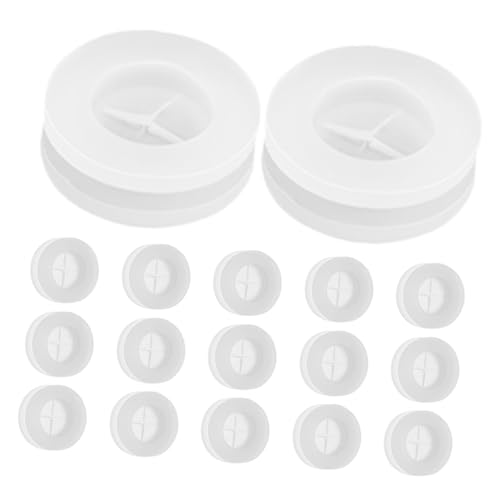 WEKADRIN 30 Stück Teiliges Flexibles Strohhalm Loch Dichtungsset Weiß transparent Stabiles Fixier Plug für Mason Jar Deckel Auslaufsicherer Staubschutz für Trinkbecher und Outdoor Getränke WEKADRIN 30 Stück Teiliges Flexibles Strohhalm Loch Dichtungsset Weiß transparent Stabiles Fixier Plug für Mason Jar Deckel Auslaufsicherer Staubschutz für Trinkbecher und Outdoor Getränke von WEKADRIN