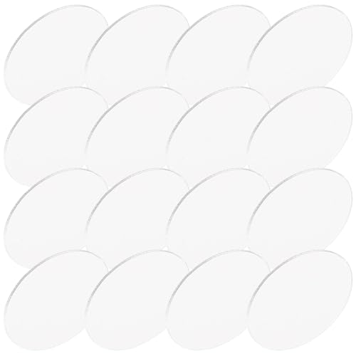 WEKADRIN 30 Stück Teiliges Selbstklebende Mini spiegelaufkleber Oval für DIY Wanddekoration Wohnzimmer Schlafzimmer Party Tischdekoration Abziehbar Kratzfest Heller Effekt von WEKADRIN