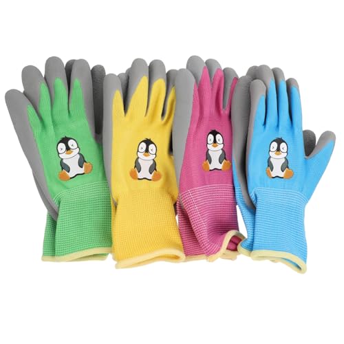 WEKADRIN 4 Paare Gartenhandschuhe Cartoon Robust Reißfest Schützend für Pflanzenarbeit und Outdoor aktivitäten in Gelb Blau WEKADRIN 4 Paare Gartenhandschuhe Cartoon Robust Reißfest Schützend für Pflanzenarbeit und Outdoor aktivitäten in Gelb Blau von WEKADRIN