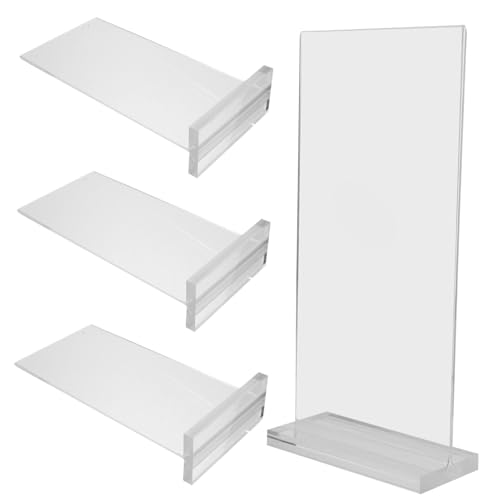 WEKADRIN 4 Stück Acryl Tischaufsteller Transparent Stabiler Menühalter Desktop Aufsteller Für Restaurant Büro Veranstaltungsort von WEKADRIN
