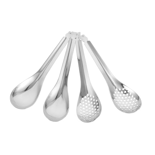 WEKADRIN 4 Stück Edelstahl Kaviarlöffel Set Teilig Schlitzlöffel Suppenlöffel Langstielig zum Abseihen und Servieren Leicht zu Reinigen Vielseitig für Küche und Restaurant Geeignet WEKADRIN 4 Stück Edelstahl Kaviarlöffel Set Teilig Schlitzlöffel Suppenlöffel Langstielig zum Abseihen und Servieren Leicht zu Reinigen Vielseitig für Küche und Restaurant Geeignet von WEKADRIN