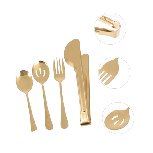 WEKADRIN 4 Stück Edelstahl Lebensmittelklammer mit Löffel und Gabel Rostfrei Multifunktional Komfortabler Griff Goldfarben Vielseitig Einsetzbar für Haushalt und Servieren WEKADRIN 4 Stück Edelstahl Lebensmittelklammer mit Löffel und Gabel Rostfrei Multifunktional Komfortabler Griff Goldfarben Vielseitig Einsetzbar für Haushalt und Servieren von WEKADRIN