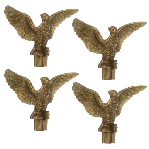 WEKADRIN 4 Stück Fahnenmast Adlerkopf Flaggenmast Aufsatz Robust Outdoor Flaggenstock Dekoration Installieren Klassisches Adlerdesign für Garten und Öffentliche Plätze von WEKADRIN