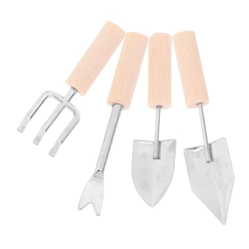 WEKADRIN 4 Stück Mini Gartengeräte mit Ergonomischen Holzgriffen Leichte Mini Schaufeln und Rechen für Dollhouse Zen Garten Vielseitige Gartendekoration und Kleine Pflanzenpflege WEKADRIN 4 Stück Mini Gartengeräte mit Ergonomischen Holzgriffen Leichte Mini Schaufeln und Rechen für Dollhouse Zen Garten Vielseitige Gartendekoration und Kleine Pflanzenpflege von WEKADRIN