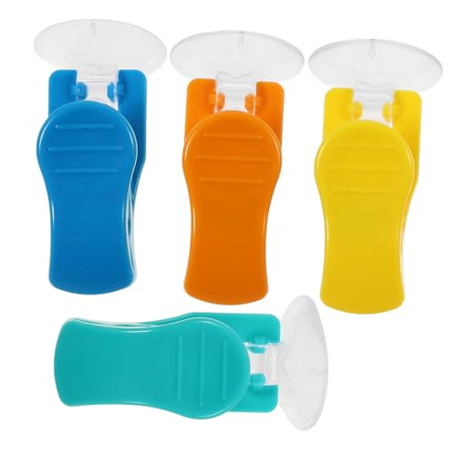 WEKADRIN 4 Stück Multifunktionale Saugnapf Halterung für Handtücher Teiliges für Küche und Bad Einfach Anzubringen zum Aufhängen von Handtüchern Socken und und Platzsparend von WEKADRIN