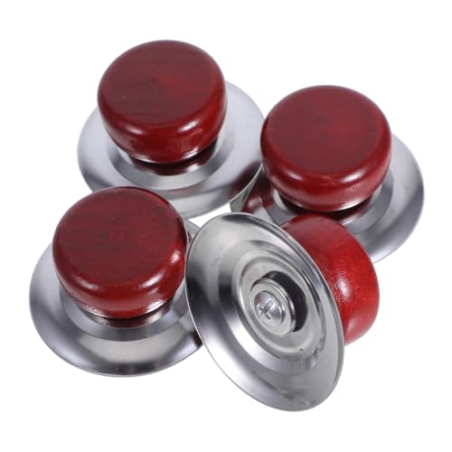 WEKADRIN 4 Stück Robuste Topfdeckelgriffe aus Hitzebeständigem Material mit Verbrennungsfunktion Ergonomisch Geformt für Sicheren Halt Einfache Montage Passend für Küchentöpfe und von WEKADRIN