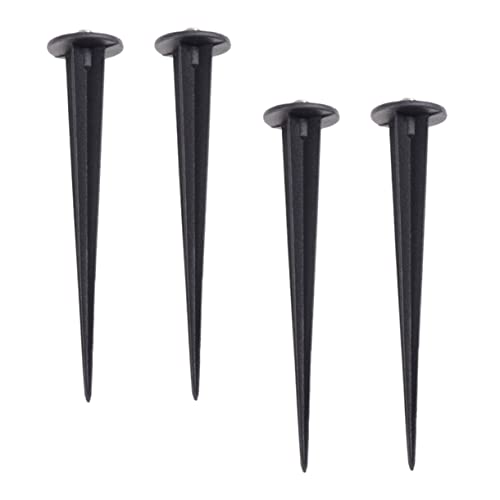 WEKADRIN 4 Stück Teiliges Aluminium Erdspieße Schwarz für Solarleuchten Garten Wetterfest Rostfrei Stabile Bodenbefestigung Einfache Installation Geeignet für Außenbereich und von WEKADRIN