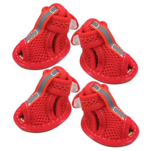 WEKADRIN 4 Stück Teiliges Atmungsaktive Hundeschuhe mit Rutschfester Gummisohle Leichter Pfotenschutz für Heißen Asphalt und Nasse Bedingungen Bequem Anzuziehen für Kleine bis Mittelgroße WEKADRIN 4 Stück Teiliges Atmungsaktive Hundeschuhe mit Rutschfester Gummisohle Leichter Pfotenschutz für Heißen Asphalt und Nasse Bedingungen Bequem Anzuziehen für Kleine bis Mittelgroße von WEKADRIN