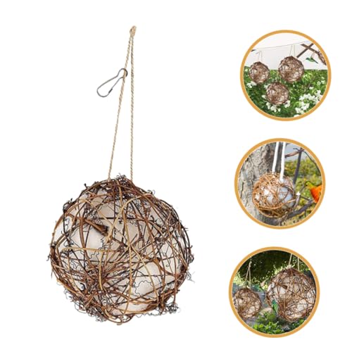 WEKADRIN 4 Stück Teiliges Hängendes Nistmaterial Kreatives Vogelnest Dekor für Garten Balkon Fördert Wildvogel biodiversität Geeignet für Innen Außenbereich von WEKADRIN