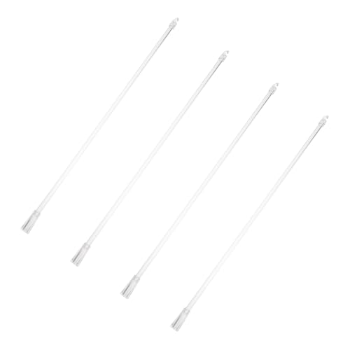 WEKADRIN 4 Stück Teiliges Transparente Jalousienstäbe mit Praktischem Haken Kunststoff Vorhanggriff für Senkrechte Jalousien Einfach Anzubringen Passend für Verschiedene Vorhänge und von WEKADRIN