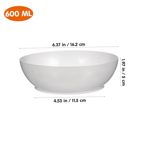 WEKADRIN 4 Stück Teiliges Transparentes Abs Küchenwaagen Tablett mit Messskala Lebensmittelecht Glatte Oberfläche Vielseitig Verwendbar als Food Weighing Bowl und Messschale für Präzises von WEKADRIN