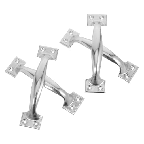 WEKADRIN 4 Stück Türgriffe aus Edelstahl Robust Schwerlastfähig Ergonomisches Bogen-design Geeignet für Außentüren Garagentore Schränke und Scheunentüren von WEKADRIN