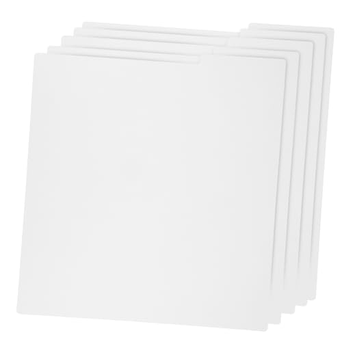 WEKADRIN 5 Stk. Musikkategoriekarte Ordnerteiler mit Tabs Trennwand für Schallplatten Tabs zur Organisation von Vinyl-Schallplatten Seitenteiler Kartenteiler für Aufbewahrungsboxen pp Weiß von WEKADRIN