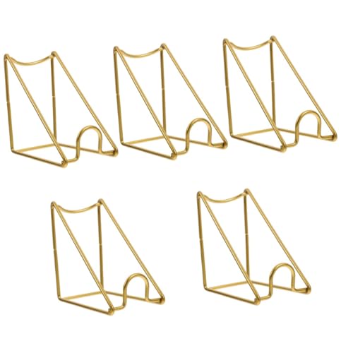 WEKADRIN 5 Stück Dekorativer Weinflaschenhalter aus Robustem Metall Stabiles Tisch-weinregal für Küche und Bar Praktischer Flaschenständer für Einzelne Rotweinflasche Eleganter Goldfarbener von WEKADRIN