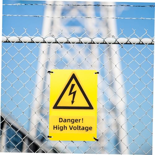 WEKADRIN 5 Stück Hochspannung Warnaufkleber Selbstklebend Reißfest PC material Elektrische Gefahren Warnschild für Schaltschränke Zuhause Büro Werkstatt von WEKADRIN