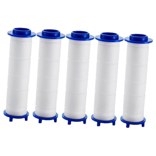 WEKADRIN 5 Stück Teiliges Abnehmbarer Duschfilter mit Hochwertigem PP und Baumwollkern Effektive Wasserreinigung Verunreinigungen Einfacher Filterwechsel für Haushalt und Professionelle von WEKADRIN