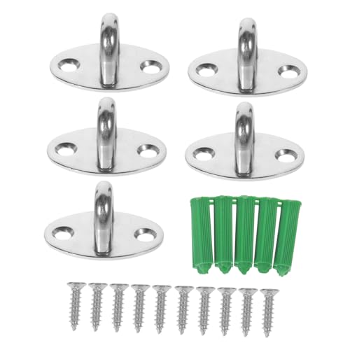 WEKADRIN 5 Stück Teiliges Edelstahl Deckenhaken Rostfreie Augplatte mit Bohrlöchern Stabile Pad Eye Haken Vielseitig für Wand Deckenmontage Klein Langlebig und Verformungsbeständig WEKADRIN 5 Stück Teiliges Edelstahl Deckenhaken Rostfreie Augplatte mit Bohrlöchern Stabile Pad Eye Haken Vielseitig für Wand Deckenmontage Klein Langlebig und Verformungsbeständig von WEKADRIN