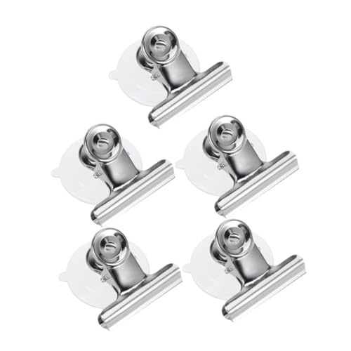 WEKADRIN 5 Stück Teiliges Edelstahl Saugnapf Clips für Fenster Bad Küche Wiederverwendbare Haushalts saugclips ohne Bohren Praktische Wandhalterung für Fotos Kalender Badezimmer WEKADRIN 5 Stück Teiliges Edelstahl Saugnapf Clips für Fenster Bad Küche Wiederverwendbare Haushalts saugclips ohne Bohren Praktische Wandhalterung für Fotos Kalender Badezimmer von WEKADRIN