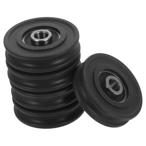 WEKADRIN 5 Stück Teiliges Nylon beschichtete Kugellager U nut Riemenscheiben für Schiebetür Fenster Führungsschienen Geräuschlos Langlebig Einfache Montage für Rollwagen und Schiebetore von WEKADRIN