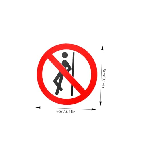 WEKADRIN 5 Stück Teiliges Warnschild aufkleber No Leaning Sicherheitsaufkleber für Werkstatt Wetterfest Selbstklebend Sichtbar und Glatten Oberflächen von WEKADRIN