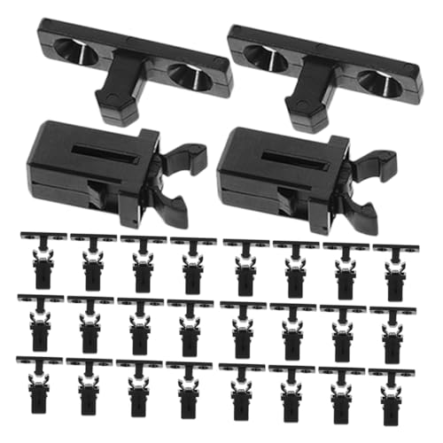 WEKADRIN 50 Satz Federverschluss Metallriegel Ineinandergreifende Metallschnalle Werkzeugkasten-schnallenschloss Verstellbare Metallschnalle Mülleimer Sperren Toolbox Latch Schwarz von WEKADRIN