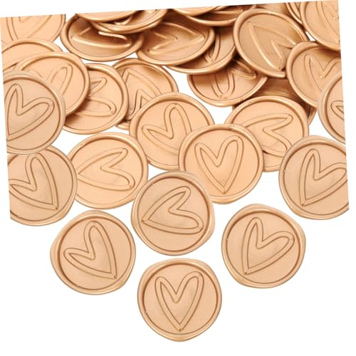 WEKADRIN 50 Stück Herz Wachssiegel Sticker Selbstklebend Retro Siegelwachs Aufkleber für Umschläge Karten Geschenkverpackungen Dekorativ Stark Haftend Vielseitig für Hochzeit Geburtstag von WEKADRIN
