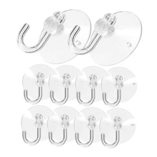 WEKADRIN 50 Stück Saugnapf Haken Stark Tragfähig Wiederverwendbar Ohne Bohren Für Badezimmer Glas Fenster Badezimmerwände von WEKADRIN