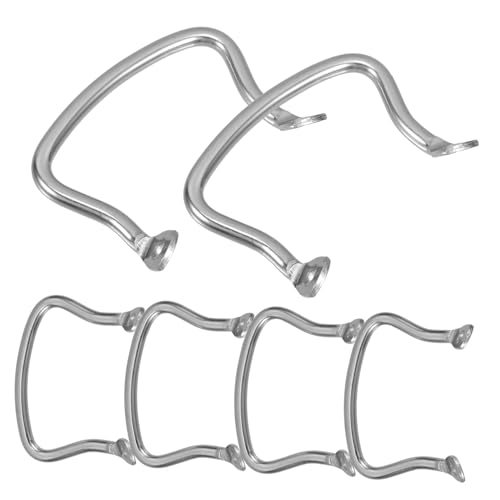 WEKADRIN 6 Stück Edelstahl Bratpfannen Topfgriff Slow Cooker Ersatzgriff Seitengriff Für Topfgriff Ohr Schnellkochtopfgriff Topf Kurze Seitengriffe Kochgeschirr Seitengriffe Silber von WEKADRIN