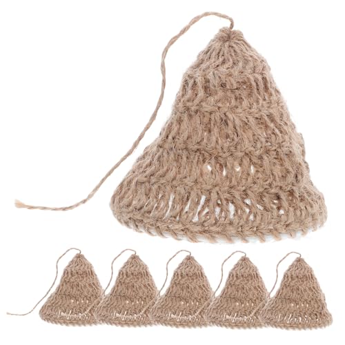 WEKADRIN 6 Stück Handgefertigte Boho Lampenschirme aus Natürlichem Juteseil Nordischer Stil Geflochtene Pendelleuchten-abdeckungen für Wohnzimmer Schlafzimmer Esszimmer Stilvolle von WEKADRIN