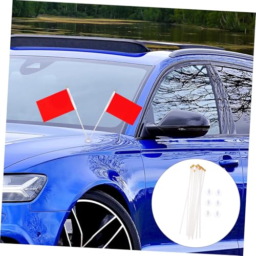 WEKADRIN 6 Stück Teiliges Auto Fahnenmast Halter mit Saugnapf Stabile Kunststoff Halterung für Verschiedene Flaggen Installieren Vielseitig Einsetzbar für Fahrzeug fahnenbefestigung von WEKADRIN