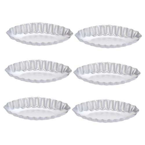 WEKADRIN 6 Stück Teiliges Backform Schiffchen aus Eloxiertem Aluminium Antihaftbeschichtet Langlebig und Sicher für Kuchen Eierkuchen DIY Backen und Haushalt Küchenbackwerkzeug von WEKADRIN