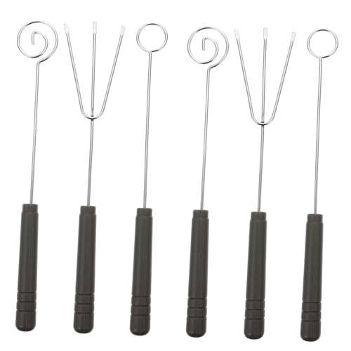 WEKADRIN 6 Stück Teiliges Edelstahl Schokoladen dipping gabeln Ergonomisch Geformt Verschiedene Formen für Pralinen Fondue Kuchen Dekoration Küche von WEKADRIN