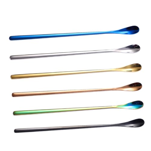 WEKADRIN 6 Stück Teiliges Reptilien Futterlöffel Langlebiges Edelstahl Fütterungswerkzeug mit Langem Griff Gecko Fütter Utensil für Kleine Tiere Futterzubereitung Einfach zu Reinigen von WEKADRIN