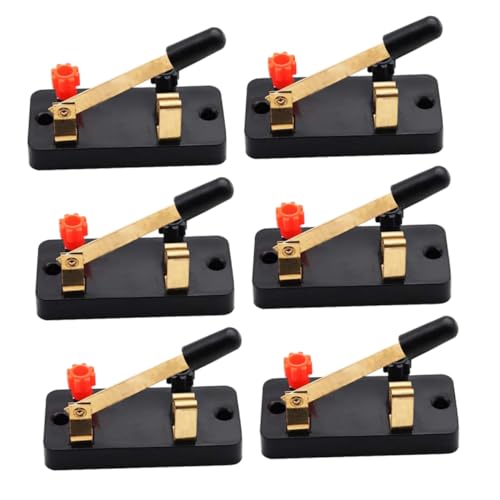 WEKADRIN 6 Stück Teiliges Spst Einpoliger Kippschalter für Physiklabore Schraubklemmen Stabiles Design für Elektrische Experimente Geeignet für DIY schulprojekte und Kinderbatterien von WEKADRIN