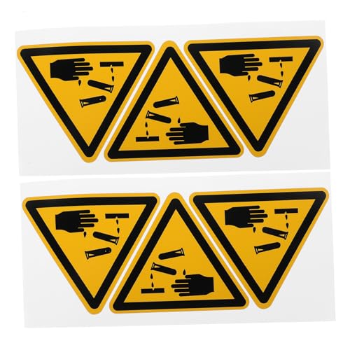 WEKADRIN 6 Stück Teiliges Warnaufkleber Selbstklebendem Vinyl Korrosionsbeständiges Warnschild für Elektrische Schalttafeln Langlebige Sicherheitshinweise für Industrie und Baustellen von WEKADRIN