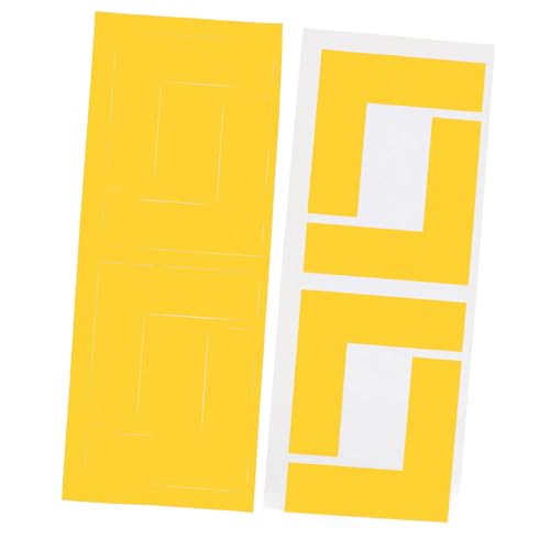 WEKADRIN 8 Stück Förmige Bodenmarkierungstapes Teilig Gelb Rutschfest Strapazierfähig Arbeitsplatz Orientierung Markierung für Industrie und Gemeinschaftsbereiche von WEKADRIN