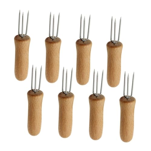WEKADRIN 8 Stück Teiliges Edelstahl Maisgabeln mit Holzgriff Robuste Food Forks für Grill Barbecue und Obst Spitzes Hitzebeständiges Design für Sicheres Halten von Maiskolben und Snacks WEKADRIN 8 Stück Teiliges Edelstahl Maisgabeln mit Holzgriff Robuste Food Forks für Grill Barbecue und Obst Spitzes Hitzebeständiges Design für Sicheres Halten von Maiskolben und Snacks von WEKADRIN