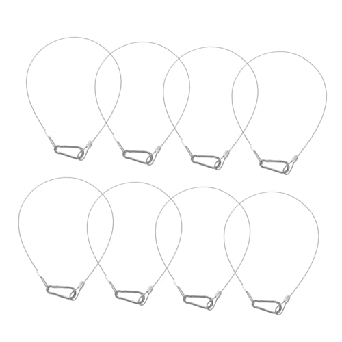 WEKADRIN 8 Stück Teiliges Edelstahl Sicherheitskabel mit Schnalle Flexibles Stahlseil Lang Diebstahlschutz für Gepäck Bühnenlicht und Pflanzenlampen Robustes Sicherheitskabel für von WEKADRIN