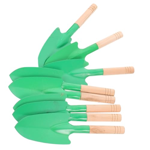 WEKADRIN 8 Stück Teiliges Garten Werkzeug Holzgriff Kleine Verschleißfeste Metall blumenschaufeln für Pflanzen Bodenlockerung und Unkrautentfernung im Garten Vielseitig und Langlebig von WEKADRIN