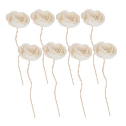 WEKADRIN 8 Stück Teiliges Rattan Aroma Sticks mit Getrockneten Blumen Natürlicher Raumduft Diffuser Zubehör für Ätherische Öle Schnelle Absorption und Dekorative Aromatherapie für von WEKADRIN